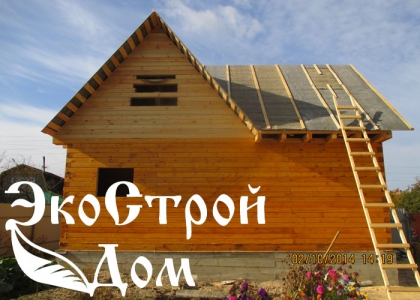 Дом из бруса с обработкой антисептиком 2