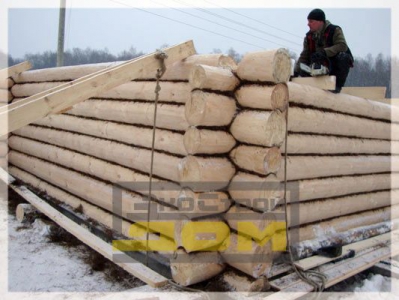 Ровные углы дома из бревна