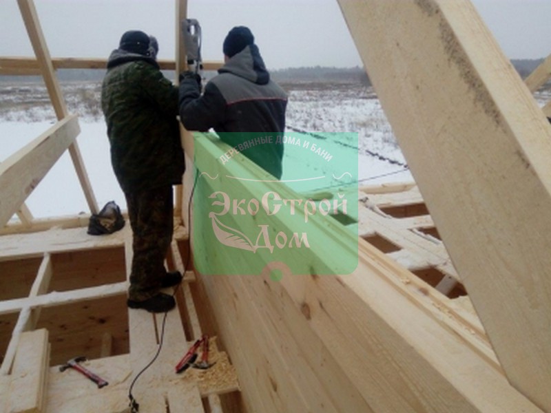 Возведение стен из профилированного бруса