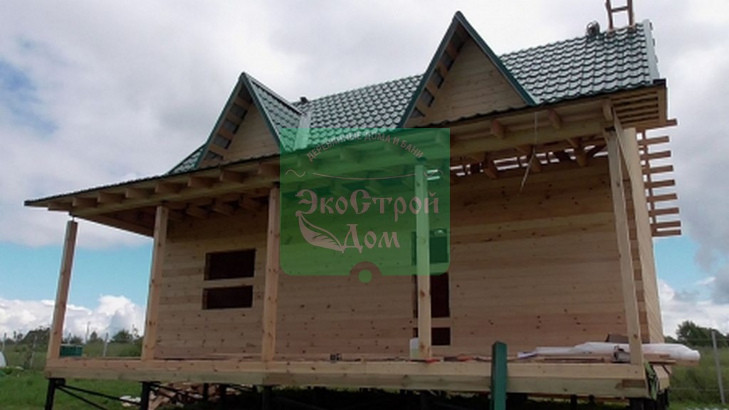 Строительство дома 8х9 из обрезного бруса, Шаховский район, МО